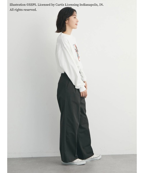 Green　Parks（グリーンパークス）の「TSEP フレンズプリントロンT＊（Tシャツ/カットソー・レディース・オフホワイト・FREE）」の20枚目の写真