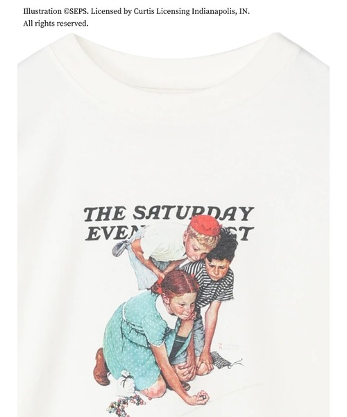 Green　Parks（グリーンパークス）の「TSEP フレンズプリントロンT＊（Tシャツ/カットソー・レディース・オフホワイト・FREE）」の11枚目の写真