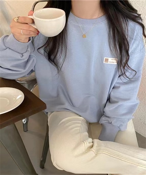 FREE STYLISTS(フリー スタイリスト)の「サイドスリットプルオーバー(Tシャツ/カットソー・レディース・パープル/ピンク/ボルドー/ライトベージュ/ブルー・FREE)」の15枚目の写真