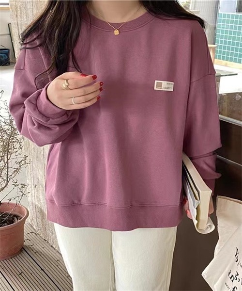 FREE STYLISTS(フリー スタイリスト)の「サイドスリットプルオーバー(Tシャツ/カットソー・レディース・パープル/ピンク/ボルドー/ライトベージュ/ブルー・FREE)」の17枚目の写真