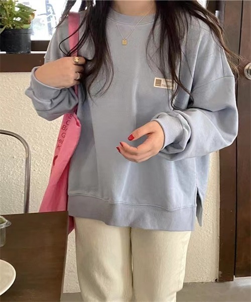 FREE STYLISTS(フリー スタイリスト)の「サイドスリットプルオーバー(Tシャツ/カットソー・レディース・パープル/ピンク/ボルドー/ライトベージュ/ブルー・FREE)」の14枚目の写真