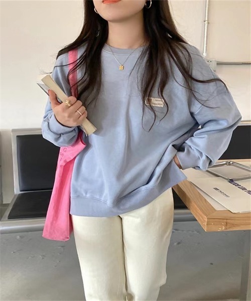FREE STYLISTS(フリー スタイリスト)の「サイドスリットプルオーバー(Tシャツ/カットソー・レディース・パープル/ピンク/ボルドー/ライトベージュ/ブルー・FREE)」の13枚目の写真