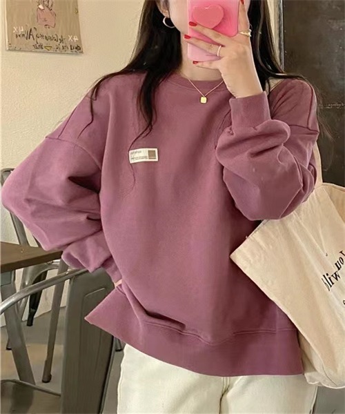 FREE STYLISTS(フリー スタイリスト)の「サイドスリットプルオーバー(Tシャツ/カットソー・レディース・パープル/ピンク/ボルドー/ライトベージュ/ブルー・FREE)」の18枚目の写真