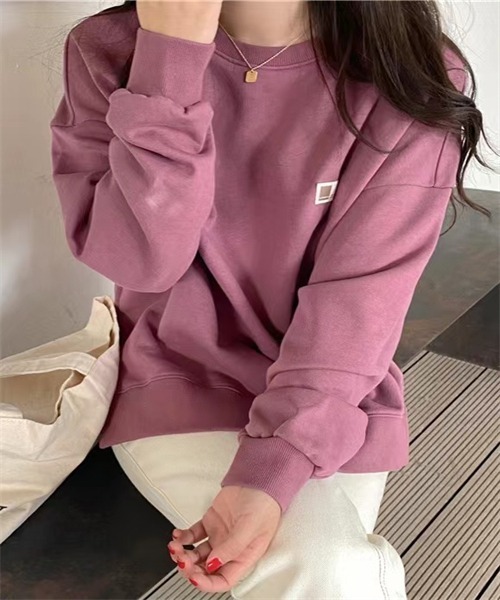 FREE STYLISTS(フリー スタイリスト)の「サイドスリットプルオーバー(Tシャツ/カットソー・レディース・パープル/ピンク/ボルドー/ライトベージュ/ブルー・FREE)」の21枚目の写真