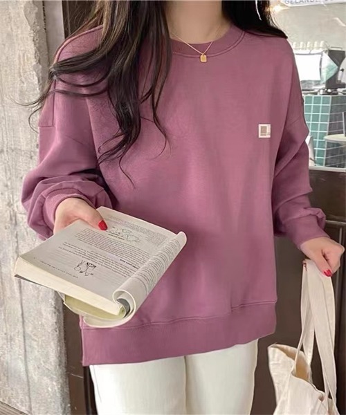 FREE STYLISTS(フリー スタイリスト)の「サイドスリットプルオーバー(Tシャツ/カットソー・レディース・パープル/ピンク/ボルドー/ライトベージュ/ブルー・FREE)」の19枚目の写真