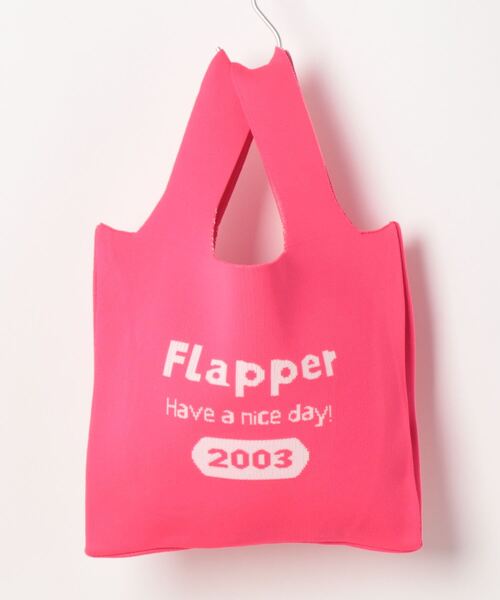 FLAPPER(フラッパー)の「ニットスーパーバッグ(トートバッグ・レディース・イエロー/パープル/ブラウン/ピンク/ブラック/ライトブルー・FREE)」の6枚目の写真