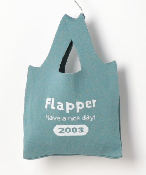 FLAPPER(フラッパー)の「ニットスーパーバッグ(トートバッグ・レディース・イエロー/パープル/ブラウン/ピンク/ブラック/ライトブルー・FREE)」の3枚目の写真