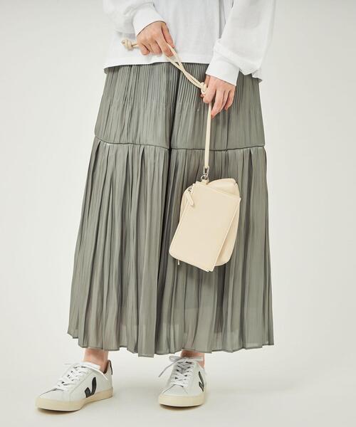 ＆MyuQ（アンドミューク）の「【矢野未希子さん着用】【別注】＜ &MyuQ ＞ EPNA ポーチ 財布 セット（ショルダーバッグ・レディース・ブラック/オフホワイト/モカ・FREE）」の2枚目の写真