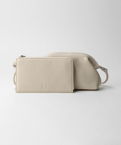 ＆MyuQ（アンドミューク）の「【矢野未希子さん着用】【別注】＜ &MyuQ ＞ EPNA ポーチ 財布 セット（ショルダーバッグ・レディース・ブラック/オフホワイト/モカ・FREE）」の20枚目の写真