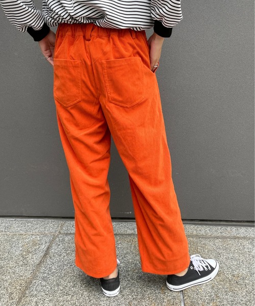 StyleSea(スタイルシー)の「コーデュロイストレートストレッチパンツ(その他パンツ・レディース・ブラック/オレンジ/ブルー/アイボリー・FREE)」の4枚目の写真