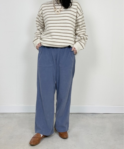 StyleSea(スタイルシー)の「コーデュロイストレートストレッチパンツ(その他パンツ・レディース・ブラック/オレンジ/ブルー/アイボリー・FREE)」の20枚目の写真