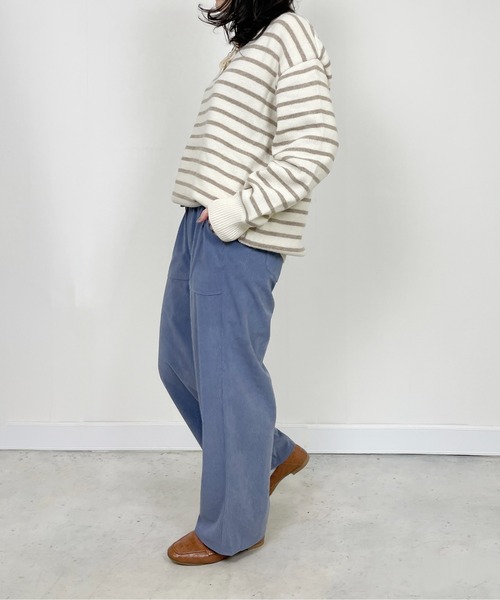 StyleSea(スタイルシー)の「コーデュロイストレートストレッチパンツ(その他パンツ・レディース・ブラック/オレンジ/ブルー/アイボリー・FREE)」の7枚目の写真