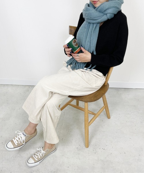 StyleSea(スタイルシー)の「コーデュロイストレートストレッチパンツ(その他パンツ・レディース・ブラック/オレンジ/ブルー/アイボリー・FREE)」の10枚目の写真