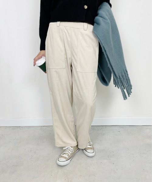 StyleSea(スタイルシー)の「コーデュロイストレートストレッチパンツ(その他パンツ・レディース・ブラック/オレンジ/ブルー/アイボリー・FREE)」の14枚目の写真