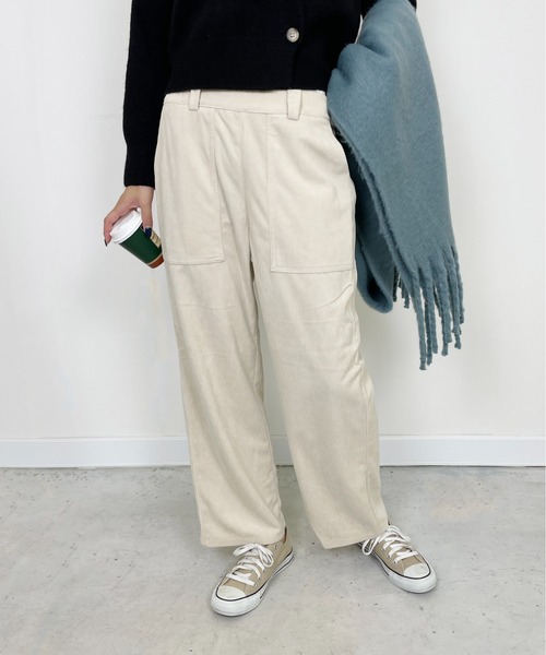StyleSea(スタイルシー)の「コーデュロイストレートストレッチパンツ(その他パンツ・レディース・ブラック/オレンジ/ブルー/アイボリー・FREE)」の15枚目の写真