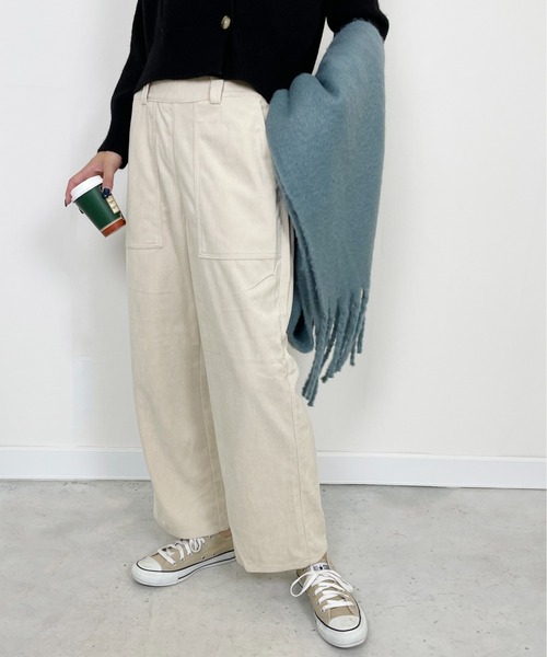 StyleSea(スタイルシー)の「コーデュロイストレートストレッチパンツ(その他パンツ・レディース・ブラック/オレンジ/ブルー/アイボリー・FREE)」の16枚目の写真