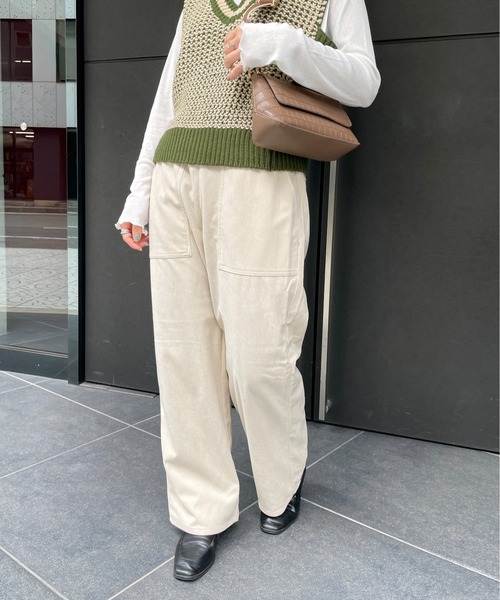 StyleSea(スタイルシー)の「コーデュロイストレートストレッチパンツ(その他パンツ・レディース・ブラック/オレンジ/ブルー/アイボリー・FREE)」の21枚目の写真