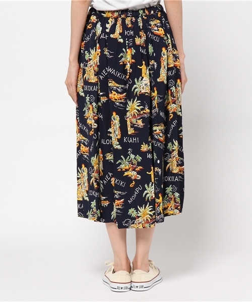 東洋エンタープライズ（トーヨーエンタープライズ）の「TOYO×BEAMS BOY / アロハ ロング スカート 15SS（スカート・レディース・イエロー/ネイビー/レッド/グリーン/ブルー系その他/インディゴブルー・ONE SIZE）」の8枚目の写真