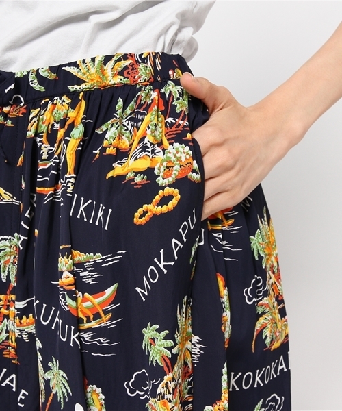 東洋エンタープライズ（トーヨーエンタープライズ）の「TOYO×BEAMS BOY / アロハ ロング スカート 15SS（スカート・レディース・イエロー/ネイビー/レッド/グリーン/ブルー系その他/インディゴブルー・ONE SIZE）」の11枚目の写真