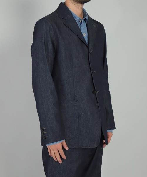 OMNIGOD（オムニゴッド）の「[OMNIGOD mens / オムニゴッド] 8ozデニム フレンチテーラージャケット（テーラードジャケット・メンズ・ワンウォッシュ・2/3）」の2枚目の写真
