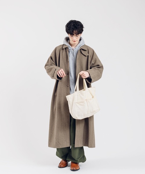 MUHET（ミュエータ）の「ヘリンボンステンカラーコート（ステンカラーコート・レディース・ブラウン/チャコールグレー・MEDIUM/X-LARGE）」の20枚目の写真