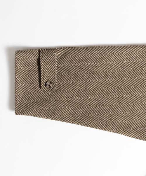 MUHET（ミュエータ）の「ヘリンボンステンカラーコート（ステンカラーコート・レディース・ブラウン/チャコールグレー・MEDIUM/X-LARGE）」の9枚目の写真