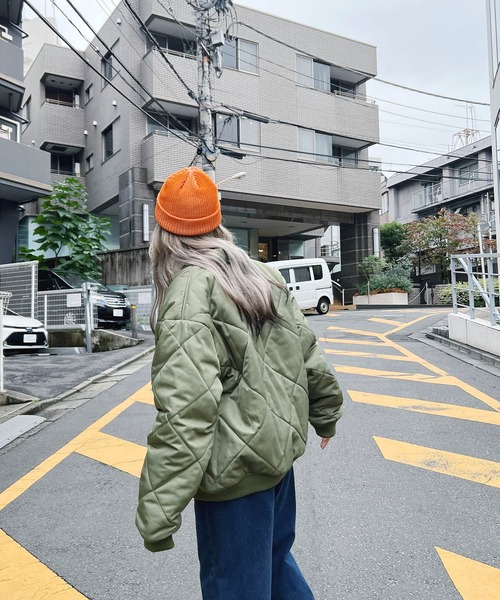 Figments（フィグメンツ）の「リブニットキャップ（ニットキャップ/ビーニー・レディース・ブラック/オレンジ/ブルー・FREE）」の9枚目の写真