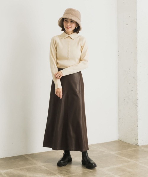 定価12100円　2WAYタートルリブニット アイボリー URBAN RESEARCH（アーバンリサーチ）の「2WAYタートルリブニット