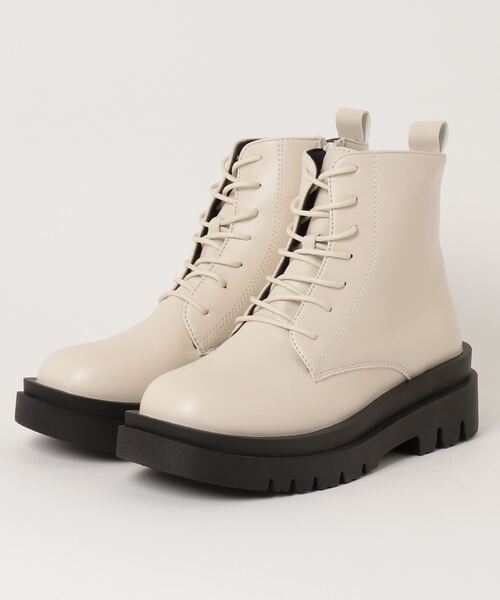 atmos pink（アトモスピンク）の「FAVOFAVO / ファボファボ 厚底タンクソールレースアップブーツ（ブーツ・レディース・ブラック/ダークブラウン/アイボリー・LL/M/L/S）」の10枚目の写真