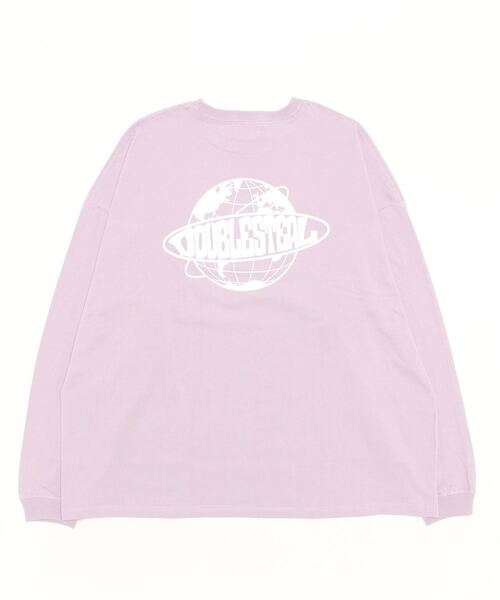 DOUBLE STEAL(ダブルスティール)の「WORLD LOGO 長袖Tシャツ(Tシャツ/カットソー・メンズ・ライトグレー/ライトパープル/ホワイト/ブラック・LARGE/X-LARGE/MEDIUM)」の1枚目の写真
