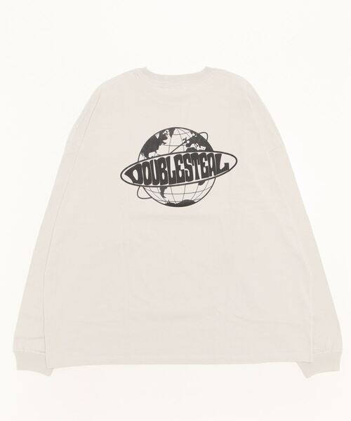 DOUBLE STEAL(ダブルスティール)の「WORLD LOGO 長袖Tシャツ(Tシャツ/カットソー・メンズ・ライトグレー/ライトパープル/ホワイト/ブラック・LARGE/X-LARGE/MEDIUM)」の4枚目の写真