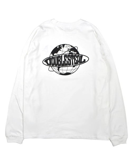 DOUBLE STEAL(ダブルスティール)の「WORLD LOGO 長袖Tシャツ(Tシャツ/カットソー・メンズ・ライトグレー/ライトパープル/ホワイト/ブラック・LARGE/X-LARGE/MEDIUM)」の6枚目の写真