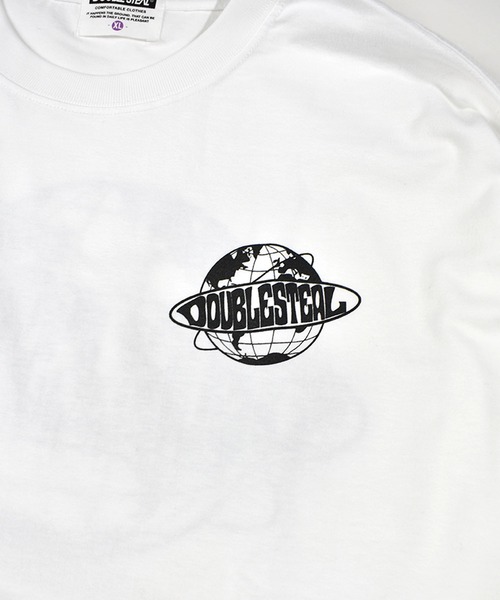 DOUBLE STEAL(ダブルスティール)の「WORLD LOGO 長袖Tシャツ(Tシャツ/カットソー・メンズ・ライトグレー/ライトパープル/ホワイト/ブラック・LARGE/X-LARGE/MEDIUM)」の7枚目の写真