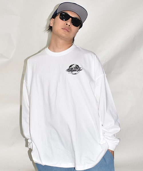 DOUBLE STEAL(ダブルスティール)の「WORLD LOGO 長袖Tシャツ(Tシャツ/カットソー・メンズ・ライトグレー/ライトパープル/ホワイト/ブラック・LARGE/X-LARGE/MEDIUM)」の16枚目の写真