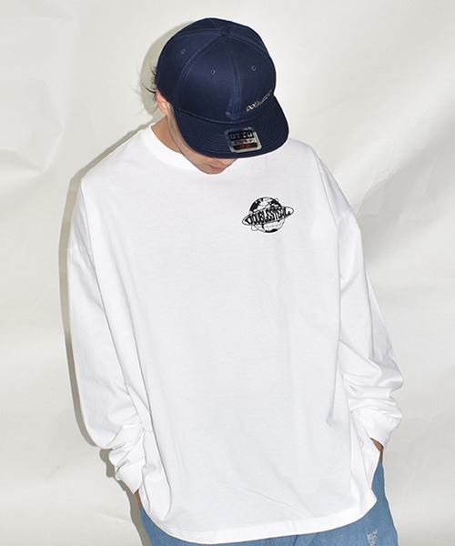 DOUBLE STEAL(ダブルスティール)の「WORLD LOGO 長袖Tシャツ(Tシャツ/カットソー・メンズ・ライトグレー/ライトパープル/ホワイト/ブラック・LARGE/X-LARGE/MEDIUM)」の17枚目の写真