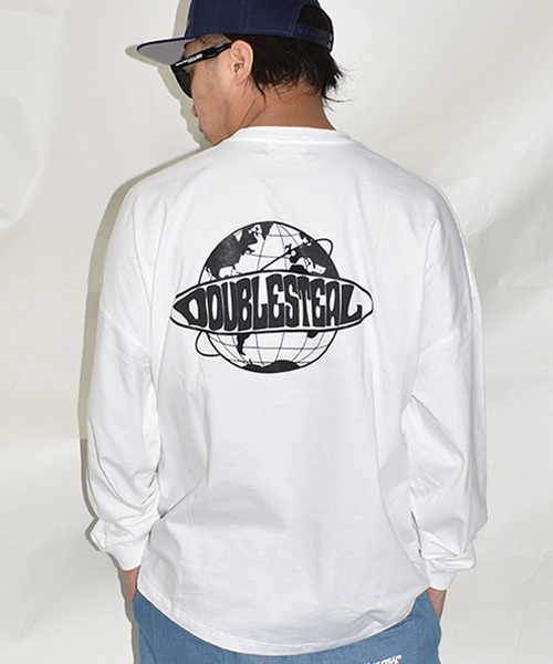 DOUBLE STEAL(ダブルスティール)の「WORLD LOGO 長袖Tシャツ(Tシャツ/カットソー・メンズ・ライトグレー/ライトパープル/ホワイト/ブラック・LARGE/X-LARGE/MEDIUM)」の20枚目の写真