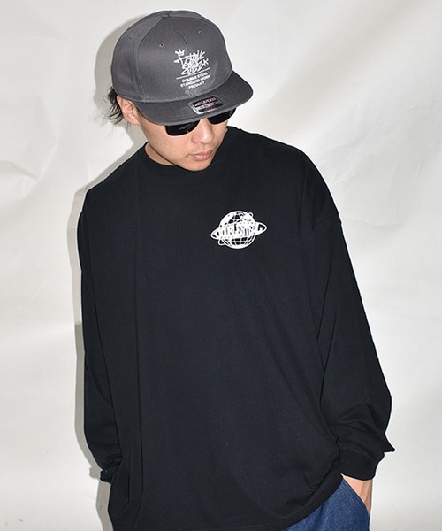 DOUBLE STEAL(ダブルスティール)の「WORLD LOGO 長袖Tシャツ(Tシャツ/カットソー・メンズ・ライトグレー/ライトパープル/ホワイト/ブラック・LARGE/X-LARGE/MEDIUM)」の22枚目の写真