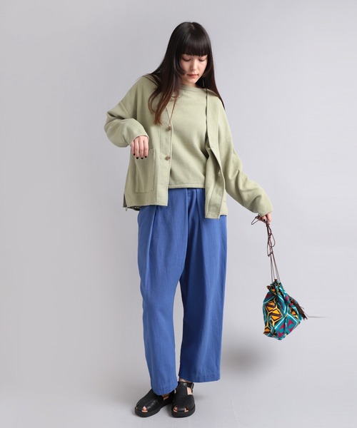 RNA-N（アールエヌエーエヌ）の「M2003 コットンニットカーディガン（カーディガン/ボレロ・レディース・セージグリーン/レディッシュグレー/スミクロ・MEDIUM）」の8枚目の写真