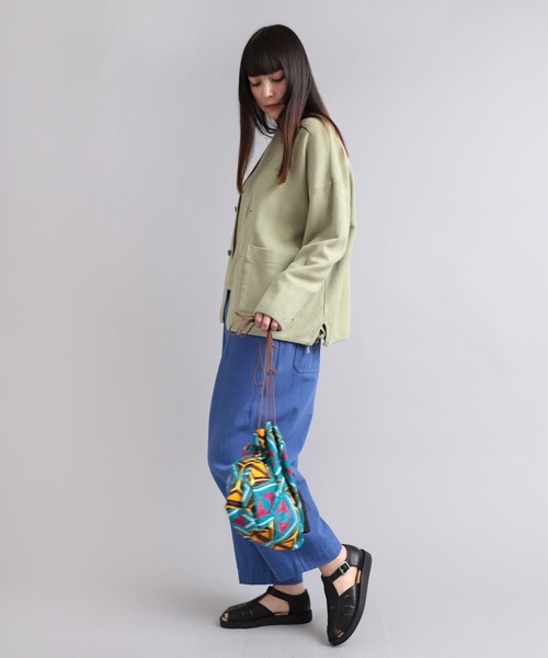 RNA-N（アールエヌエーエヌ）の「M2003 コットンニットカーディガン（カーディガン/ボレロ・レディース・セージグリーン/レディッシュグレー/スミクロ・MEDIUM）」の16枚目の写真