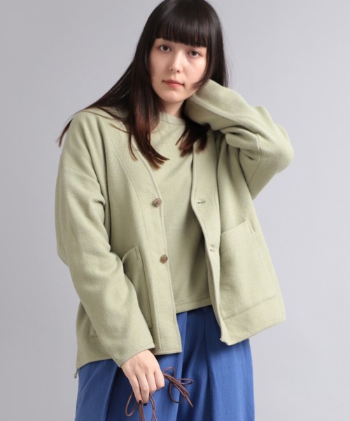 RNA-N（アールエヌエーエヌ）の「M2003 コットンニットカーディガン（カーディガン/ボレロ・レディース・セージグリーン/レディッシュグレー/スミクロ・MEDIUM）」の11枚目の写真