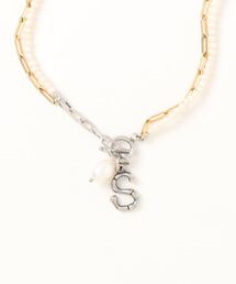 mou（モウ）の「２連小粒パールチェーンダブルチャームネックレス（ネックレス）」