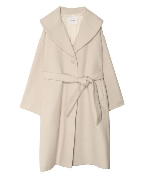 LAGUNAMOON(ラグナムーン)の「ショールカラーロングコート(その他アウター・レディース・ブラック/アイボリー/モカ・FREE)」の16枚目の写真