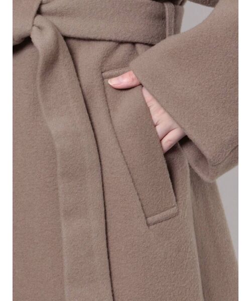 LAGUNAMOON(ラグナムーン)の「ショールカラーロングコート(その他アウター・レディース・ブラック/アイボリー/モカ・FREE)」の19枚目の写真