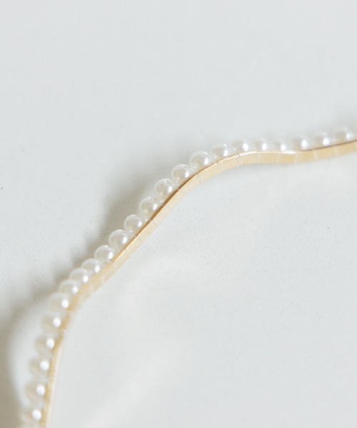flower（フラワー）の「ウェービーパールカチューシャ（カチューシャ・レディース・アイボリー・FREE）」の7枚目の写真