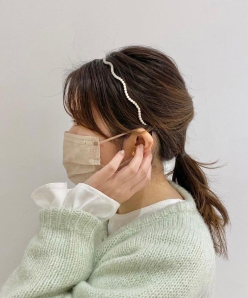 flower（フラワー）の「ウェービーパールカチューシャ（カチューシャ・レディース・アイボリー・FREE）」の8枚目の写真