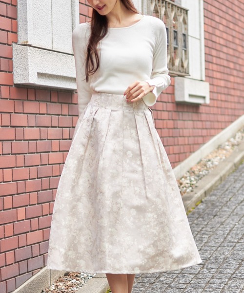 tocco closet（トッコ　クローゼット）の「前後２ＷＡＹ袖口パール付きリブニットプルオーバー（ニット/セーター・レディース・ブラック/オフホワイト/ピンクベージュ・M）」の14枚目の写真