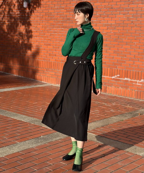 deux amour（ドゥーザムール）の「ワンショルダーロングスカート（スカート・レディース・ライトグレー/ブラック・MEDIUM）」の8枚目の写真