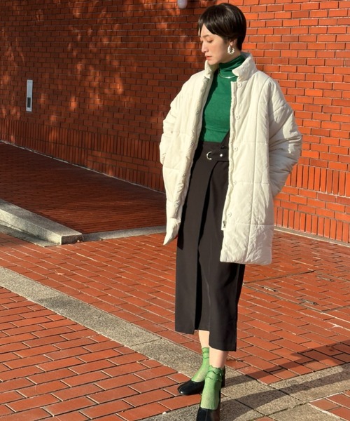 deux amour（ドゥーザムール）の「ワンショルダーロングスカート（スカート・レディース・ライトグレー/ブラック・MEDIUM）」の6枚目の写真