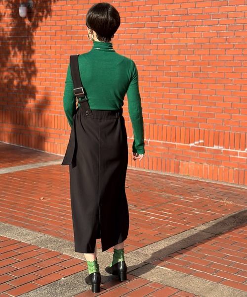 deux amour（ドゥーザムール）の「ワンショルダーロングスカート（スカート・レディース・ライトグレー/ブラック・MEDIUM）」の10枚目の写真