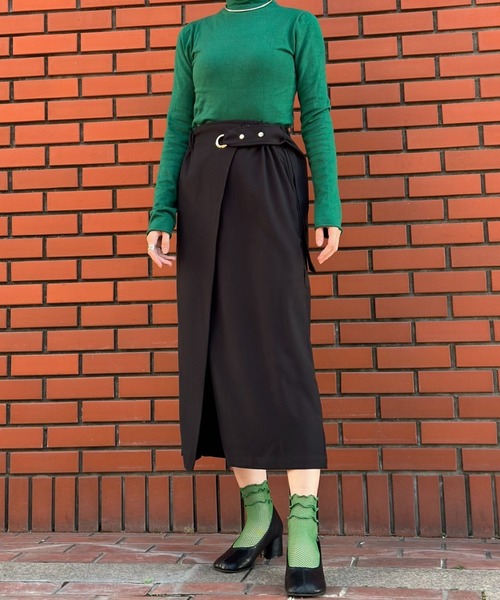 deux amour（ドゥーザムール）の「ワンショルダーロングスカート（スカート・レディース・ライトグレー/ブラック・MEDIUM）」の14枚目の写真